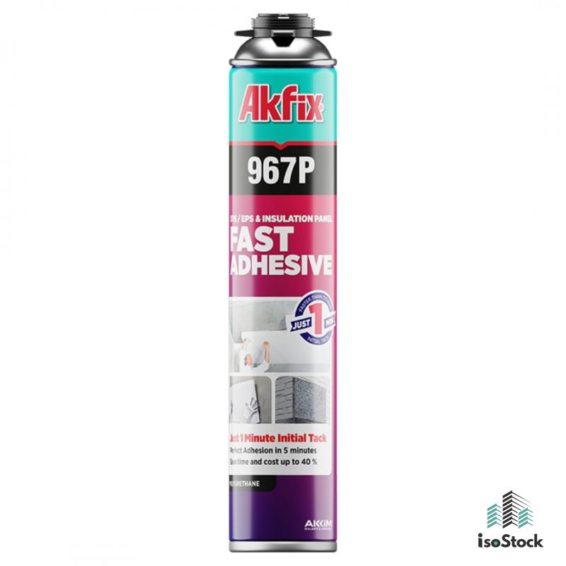 Akfix 967P Spumă adeziv poliuretanic cu întărire rapidă, aplicare cu pistol, 750 ml