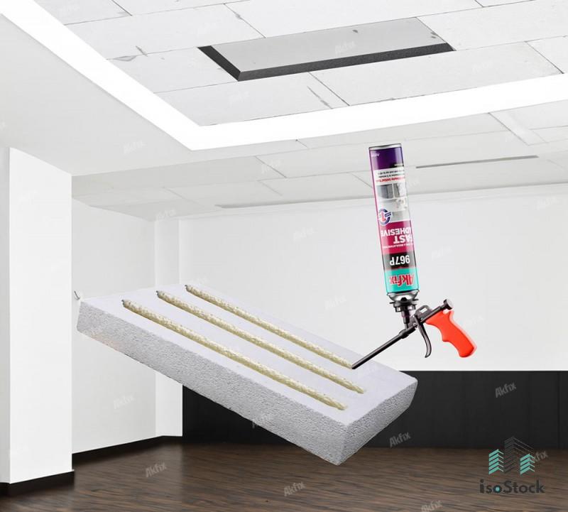 Akfix 967P Spumă adeziv poliuretanic cu întărire rapidă, aplicare cu pistol, 750 ml