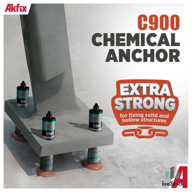 Akfix C900  Ancoră chimică poliester pentru fixări structurale, 300 ml