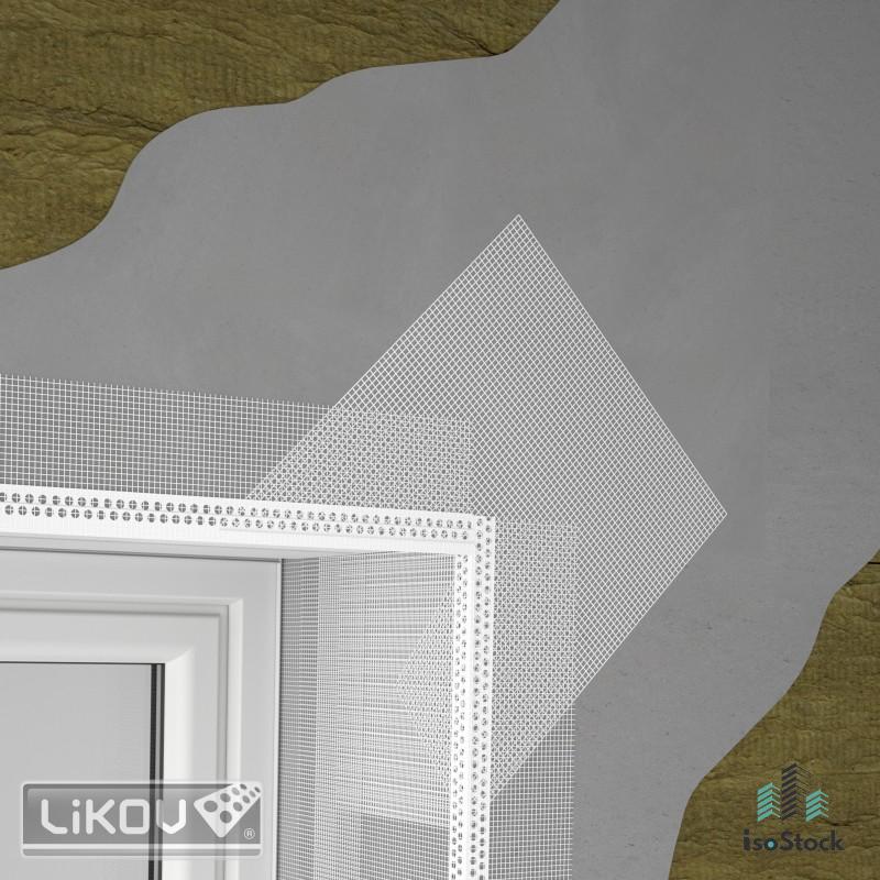 Plasă fibră 3D pentru armare diagonală tâmplărie