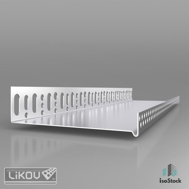 Profil soclu aluminiu pentru izolație de 10 cm, premium, 103 mm/ 0.8 mm/ 2.5 m