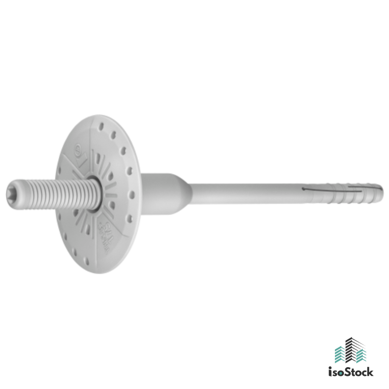 Rawlplug R-TFIX-8S-135 – Diblu premium cu cui metalic pentru termoizolație, 8 x 135 mm, cutie 200 buc