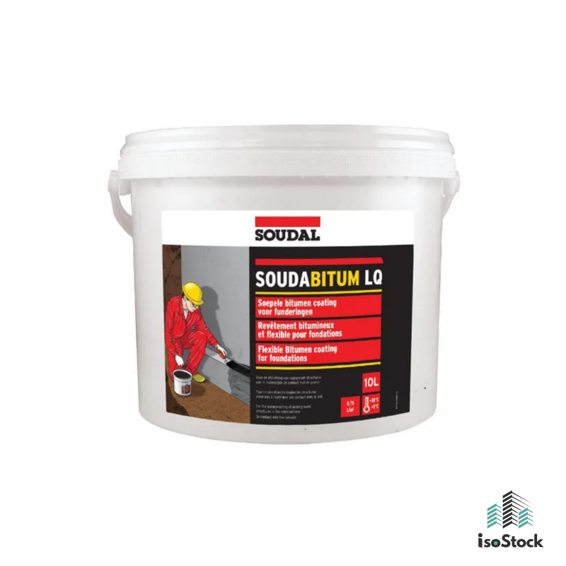 SOUDAL Soudabitum LQ 10L  -  Hidroizolație bituminoasă pentru exteriorul fundației