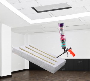 Akfix 967P Spumă adeziv poliuretanic cu întărire rapidă, aplicare cu pistol, 750 ml