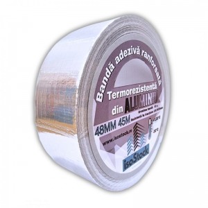 Bandă Adezivă Ranforsată din Aluminiu Termorezistentă 48 mm × 45 m