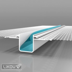 Profil LIKOV PVC pentru rosturi decorative 20x20mm/2.5m