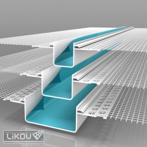 Profil LIKOV PVC pentru rosturi decorative 20x20mm/2.5m