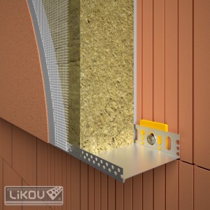 Profil soclu aluminiu pentru izolație de 12 cm, premium, 123 mm/ 0.8 mm/ 2.5 m