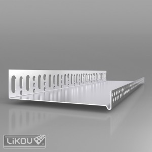 Profil soclu aluminiu pentru izolație de 20 cm, premium, 203 mm/ 1 mm/ 2.5 m