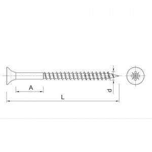 Șuruburi Koelner UC pentru PAL și OSB 5x80mm set 100buc.