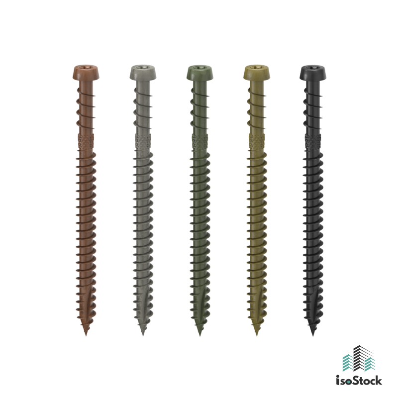 Șuruburi Rothoblaas KKT COLOR pentru lemn și WPC 5x43mm gri